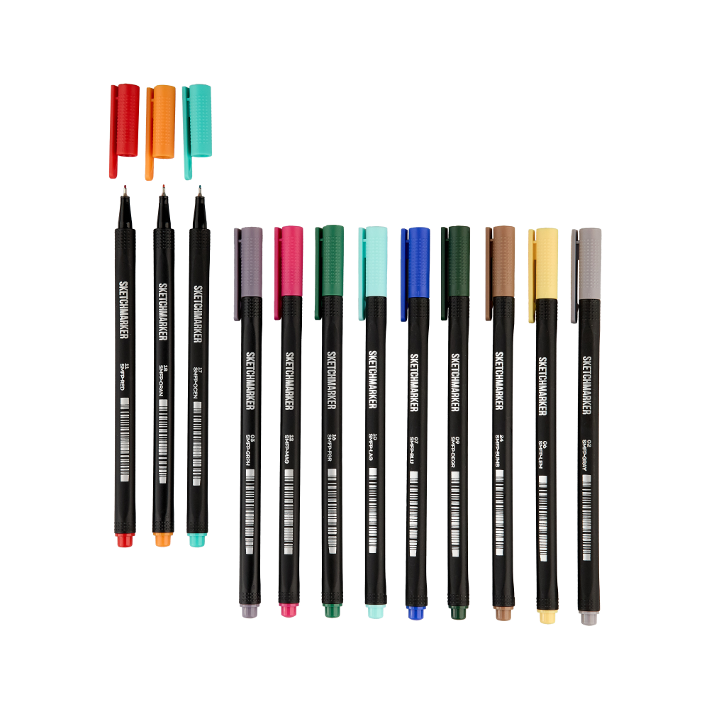 Ручка капиллярная "Sketchmarker Artist fine pen Studio", 24 шт