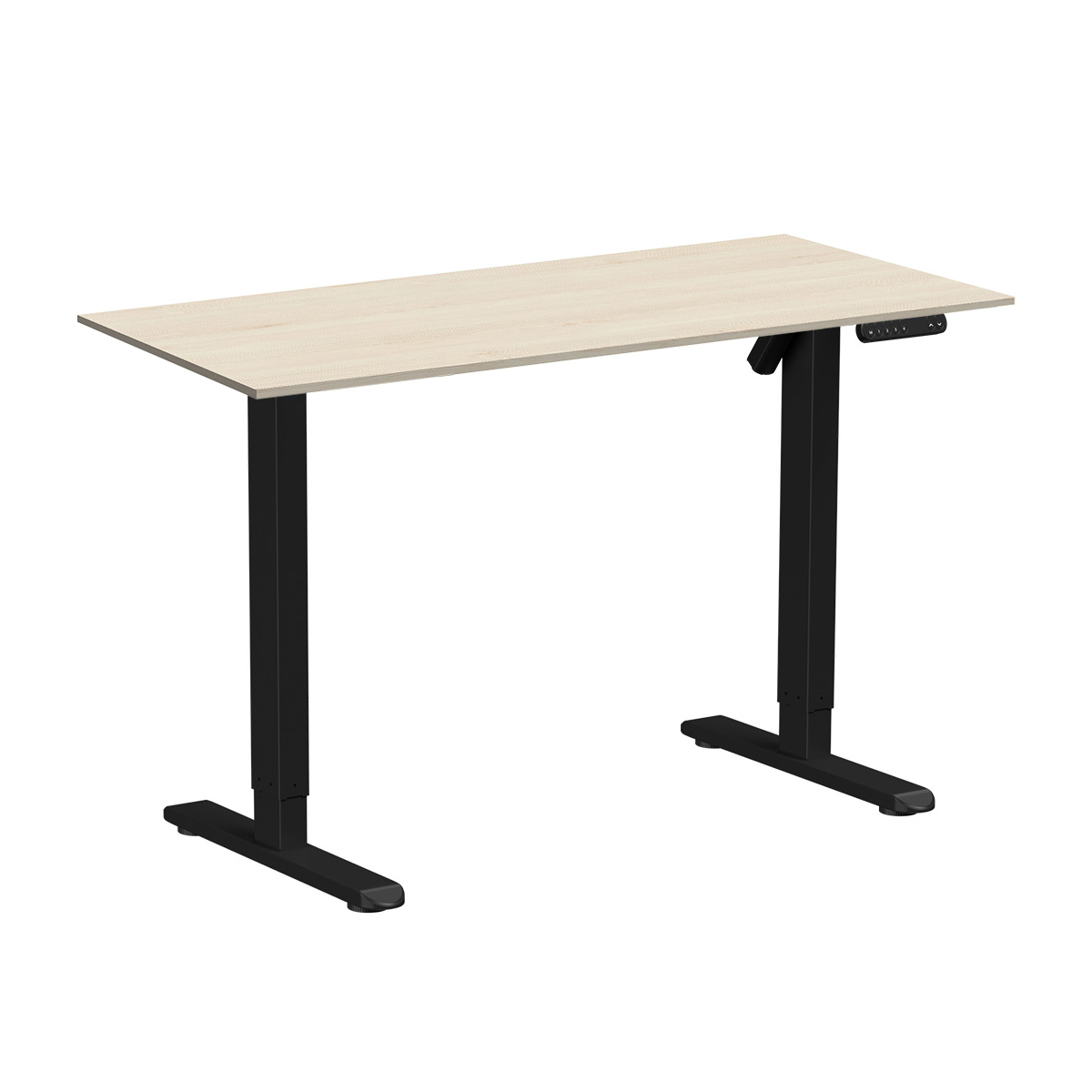 Стол с электроприводом WellDesk Basic 1300x675х18 черный/сосна аланд полярная (9191456+9072455)