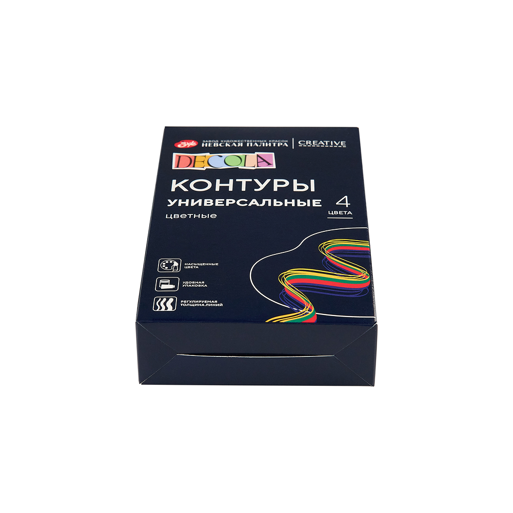 Контур акриловый универсальный "Декола classic", набор 4 цветов, 18 мл, тубы