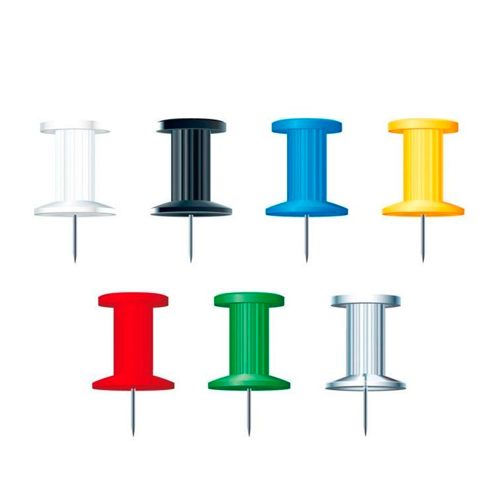 Иглы-кнопки "Пешки", 25 шт, ассорти