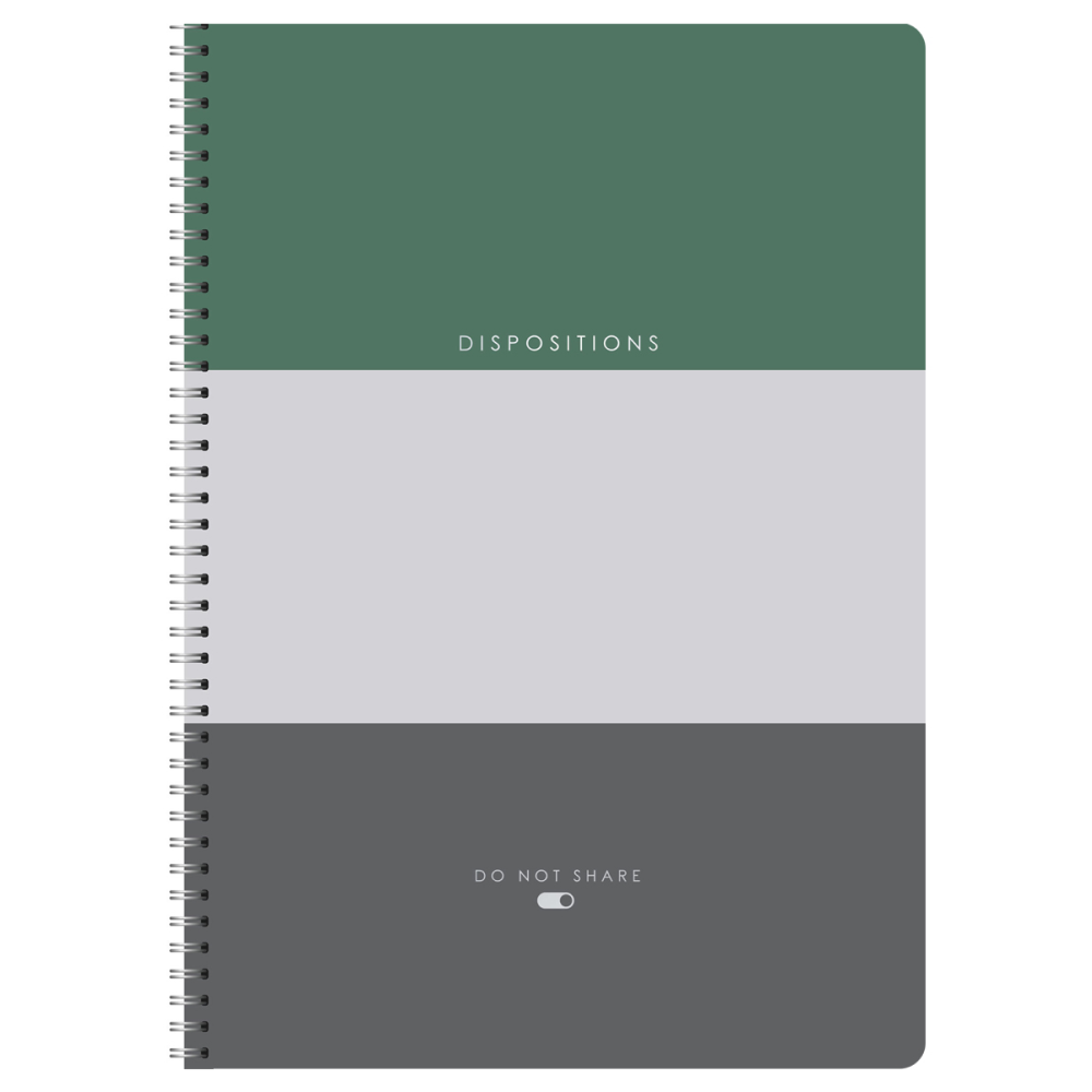 Тетрадь "Disposition", А4, 80 листов, клетка, спираль сбоку, ассорти - 3