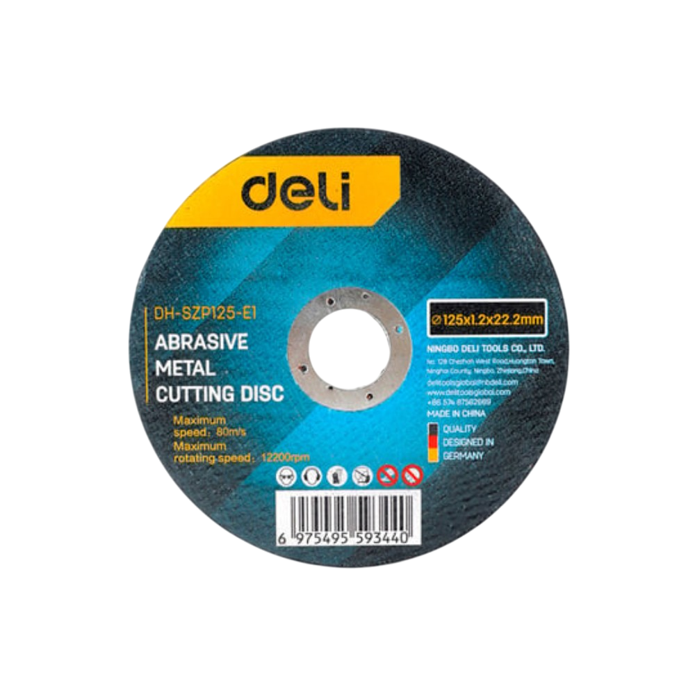 Круг отрезной по металлу "Deli" 125х1,0х22,2 мм