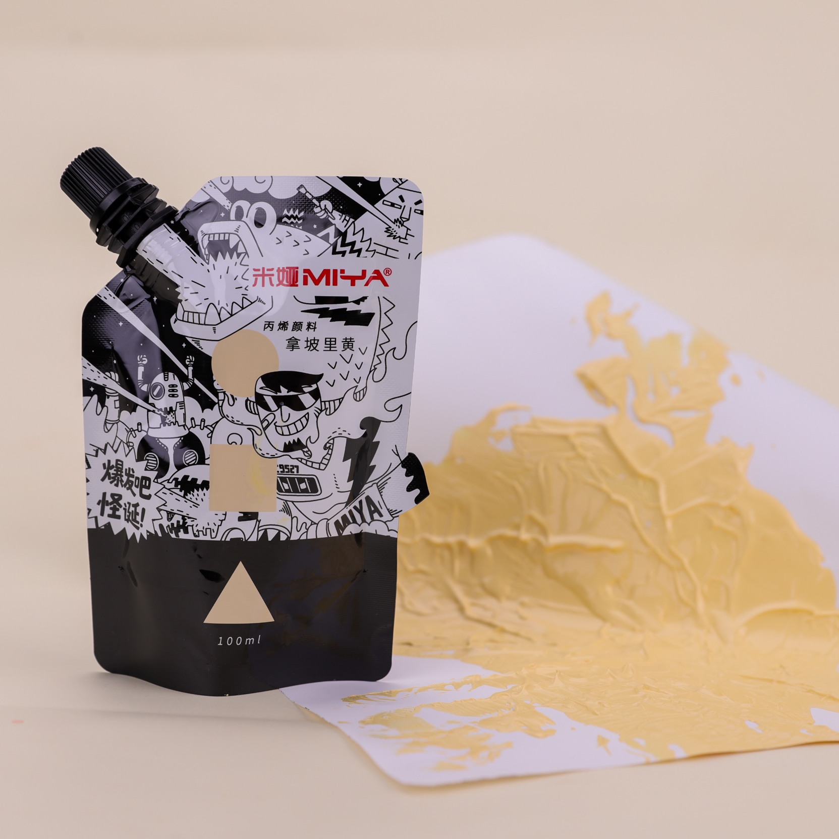 Краски акриловые "Himi Miya", 043 телесный, 100 мл, дой-пак