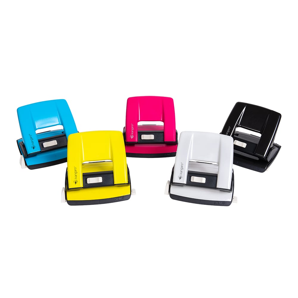 Дырокол Kangaro "Aion-20/S", 20 листов, белый металлик