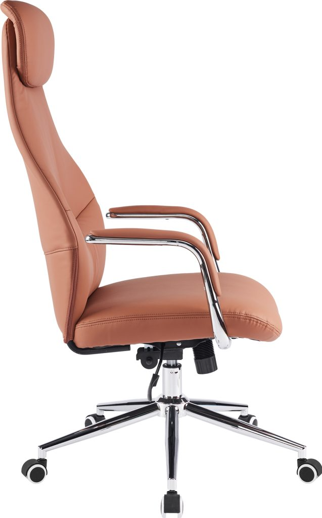 Кресло д/руководителя EVERPROF Bell экокожа, коричневый, крестов. хром - 3