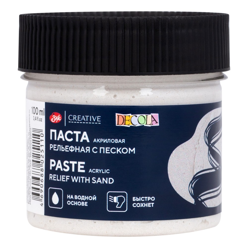 Паста акриловая рельефная "Декола" с песком, 100 мл.