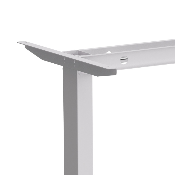Стол с электроприводом WellDesk Basic 1300x675х18 белый/дуб денвер трюфель (9191460+9072454) - 4