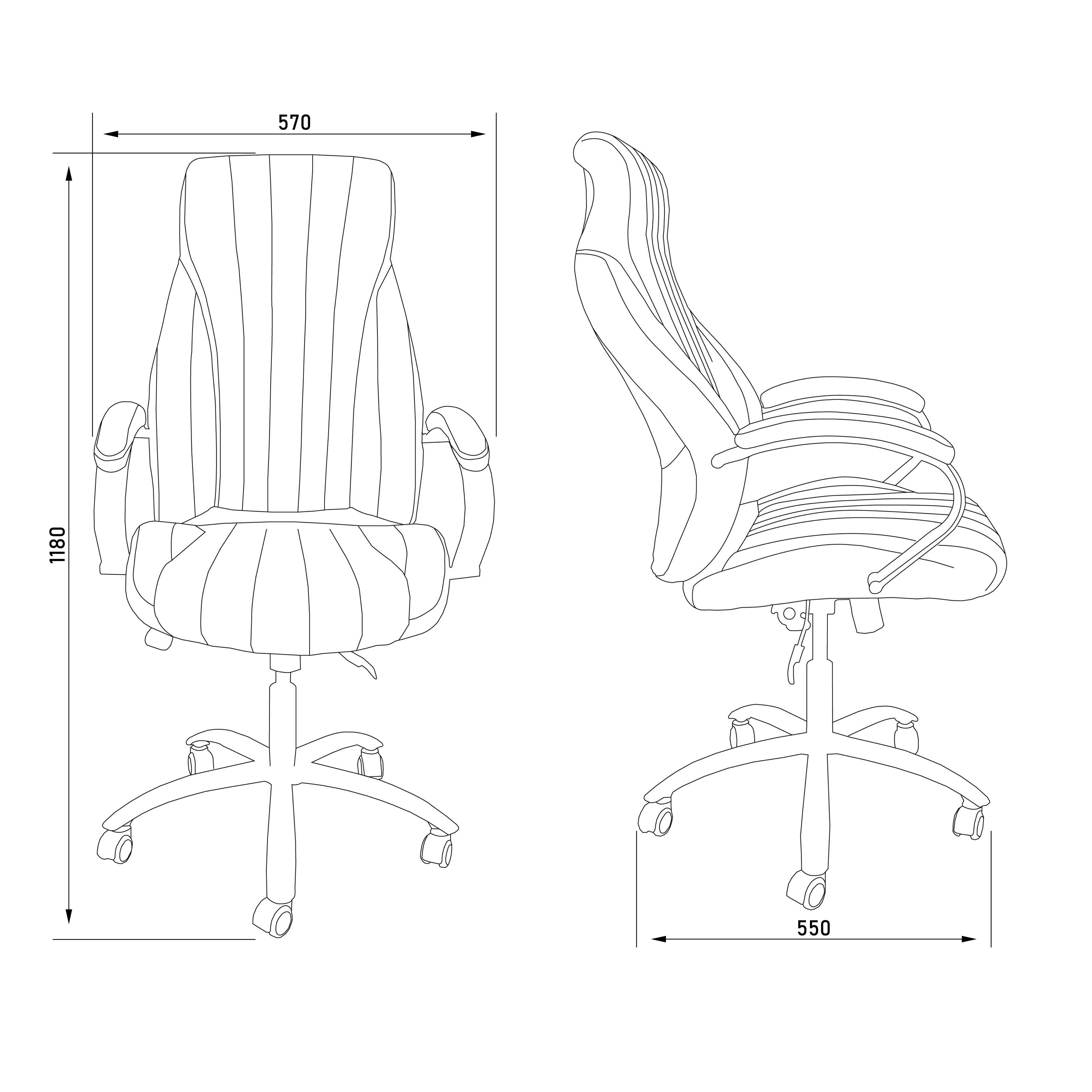 Кресло для руководителя AksHome "Mastif", натуральная кожа, хром, черный - 8