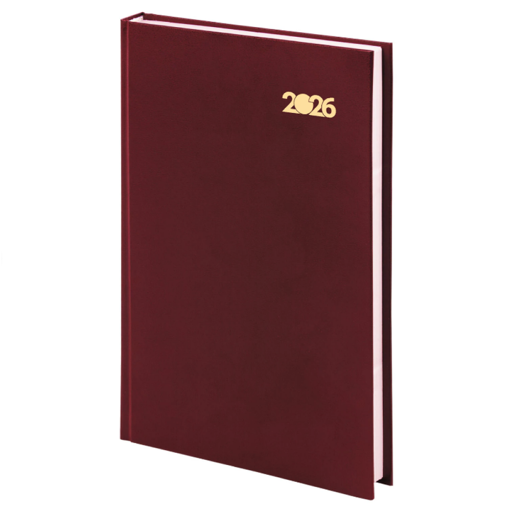 Ежедневник датированный "STAFF", А5, 320 страниц, бордовый, 2026