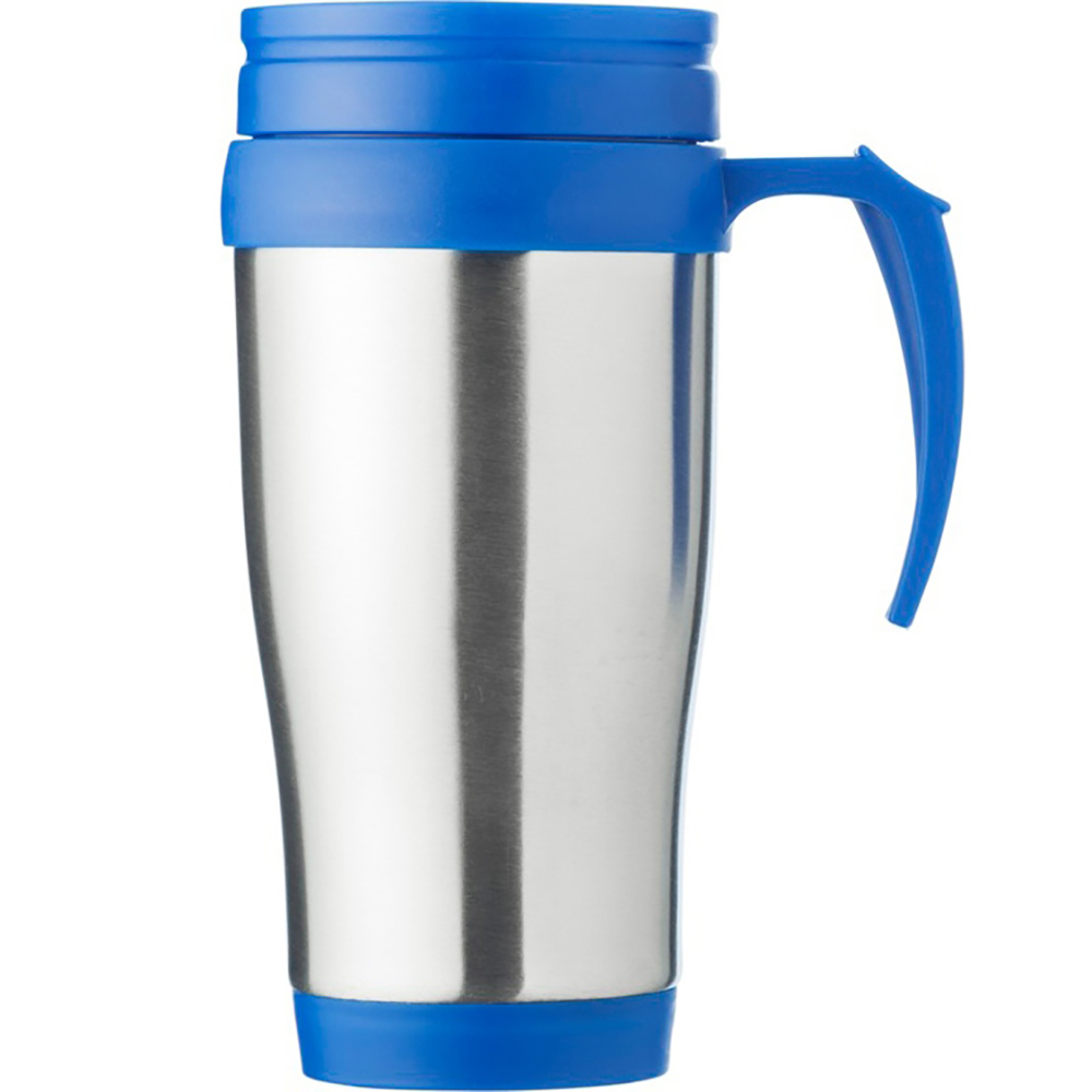 Кружка термическая "Sanibel", металл, пластик, 330 мл, серебристый, синий