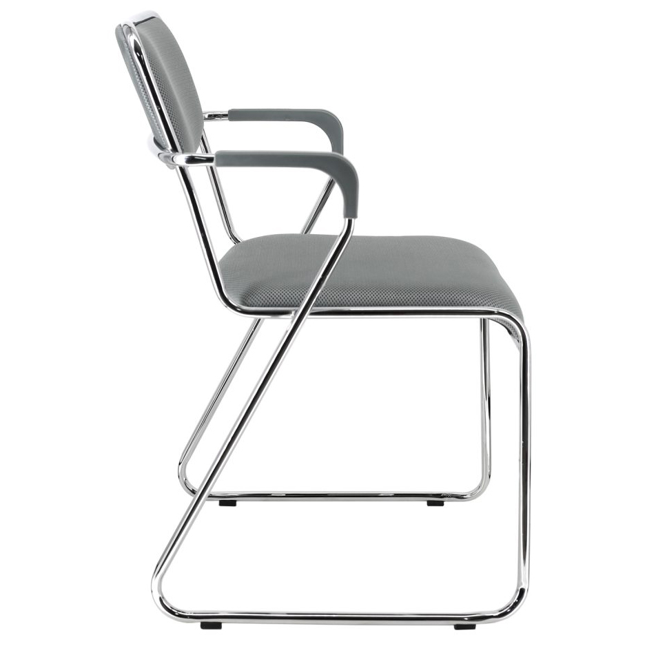 Стул для посетителей EVERPROF "Fix Plus", ткань, металл, серый