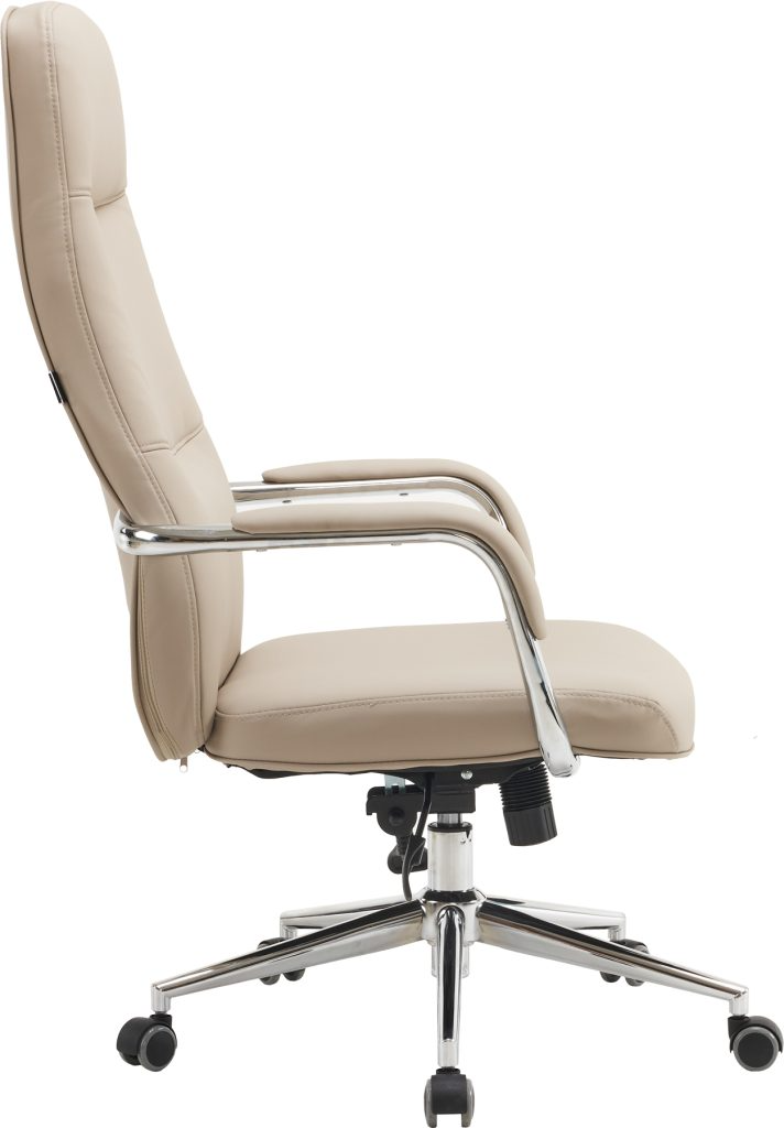 Кресло д/руководителя EVERPROF Vesta экокожа, бежевый, крестов. хром - 3
