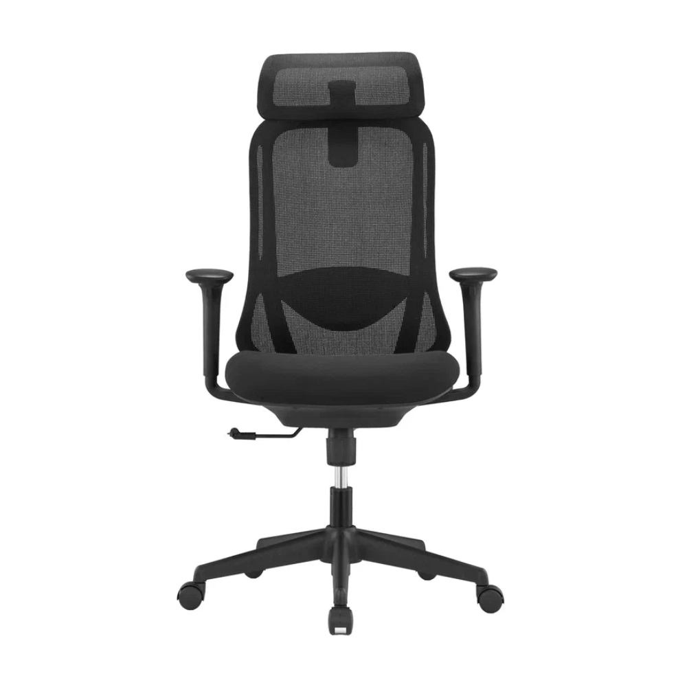 Кресло для руководителя SitZone U-090A, сетка, ткань, пластик, черный, -30%