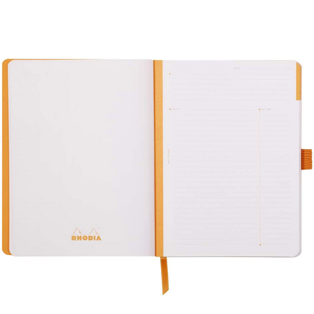 Блокнот "Rhodiarama Meeting" на резинке, A5+, 80 листов, линейка, бирюзовый - 3