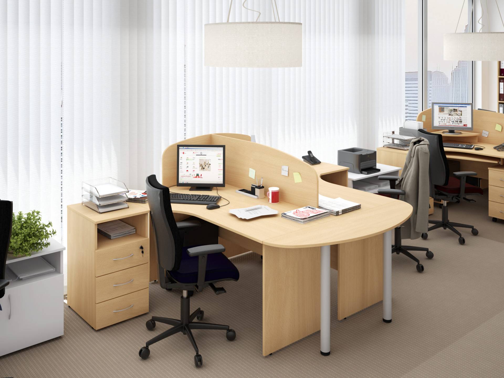 Коллекция Столица стол письменный С-1-12 Л, 1200х900/600х750 мм, дуб сонома - 5