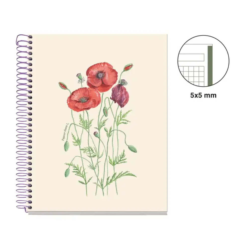 Тетрадь "Entredos Papaver Rhoeda", А5, 80 листов, в клетку, бежевый - 2
