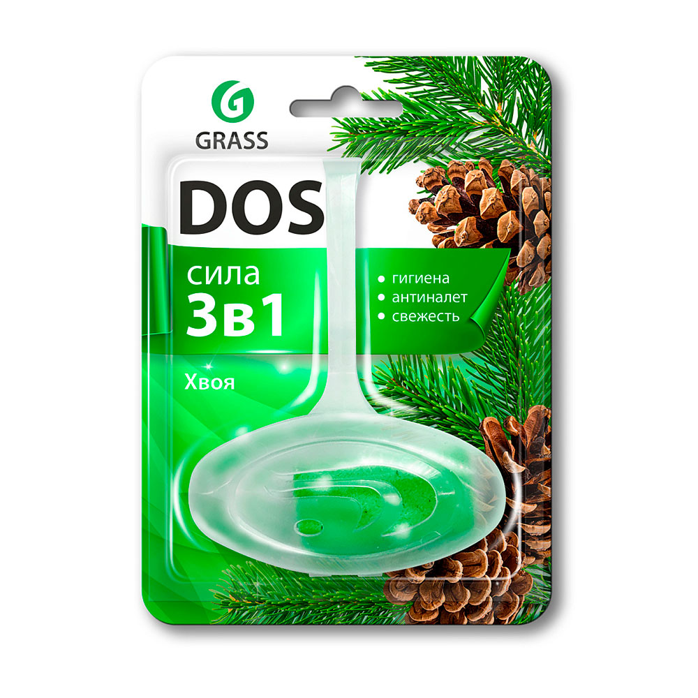 Сменный гигиенический блок для унитаза "Dos 3 в 1 Хвоя"