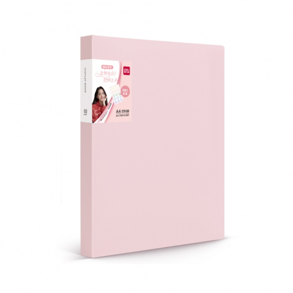 Папка-скоросшиватель на 60 карманов Deli "Pastel", А4, ассорти