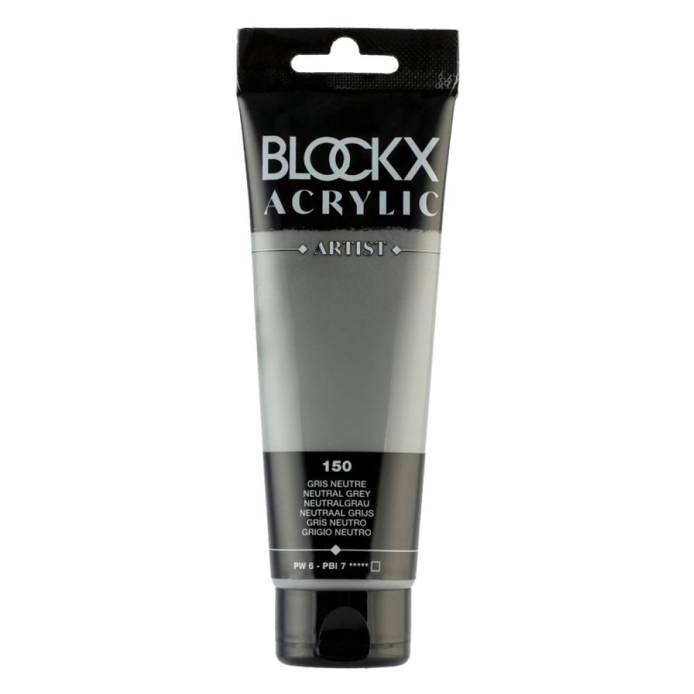 Краски акриловые "Blockx", 150 нейтральный серый, 120 мл