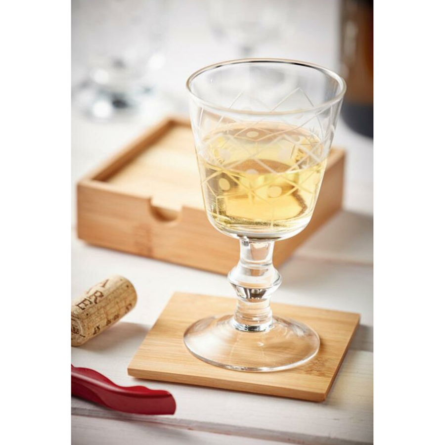 Набор подставок для стаканов "Put Under", 4 шт., бамбук, коричневый - 3