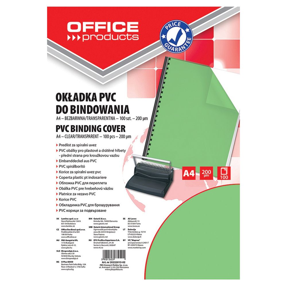 Обложка для переплета "Office Products" пластик
