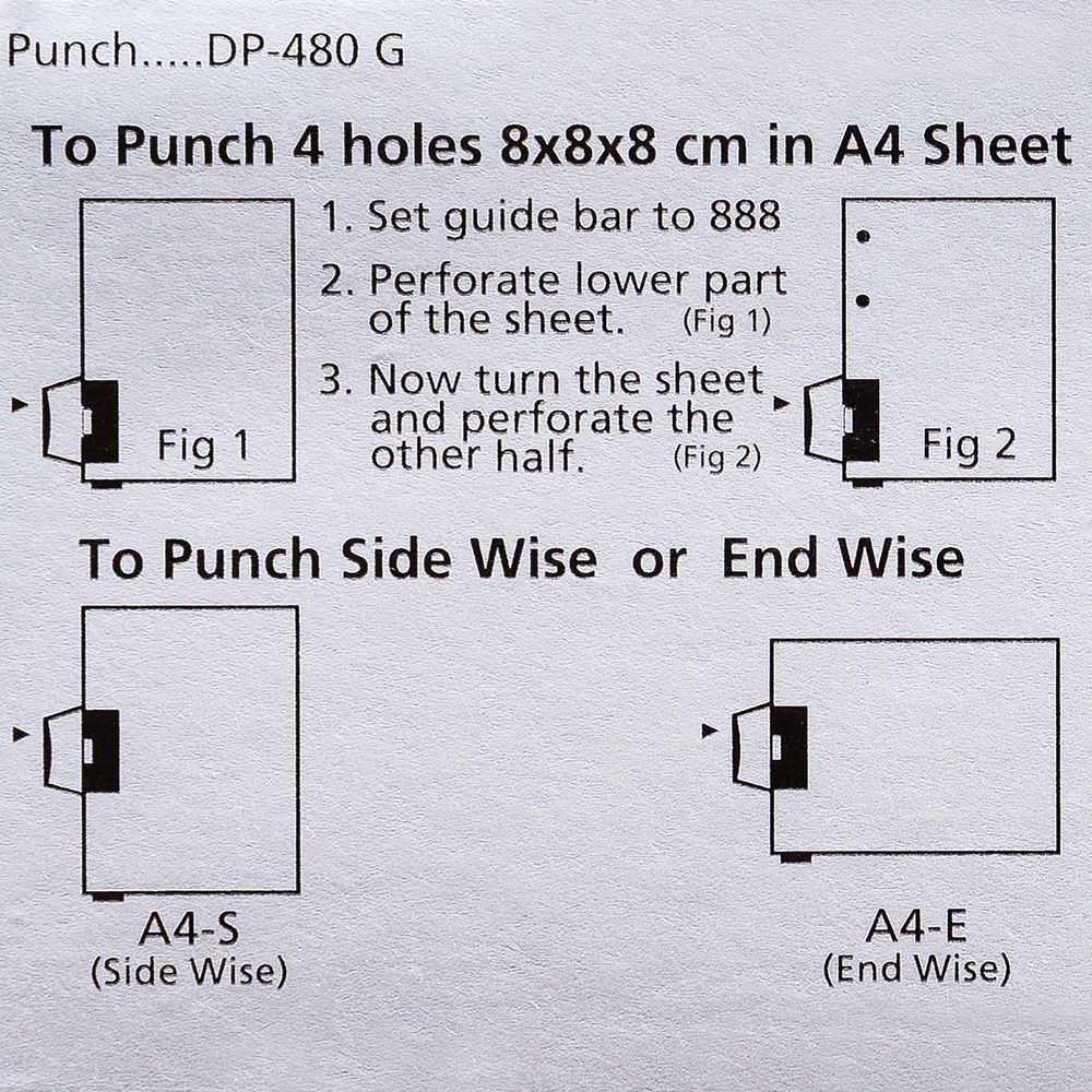 Дырокол Kangaro "DP-480G", 12 листов, синий - 4