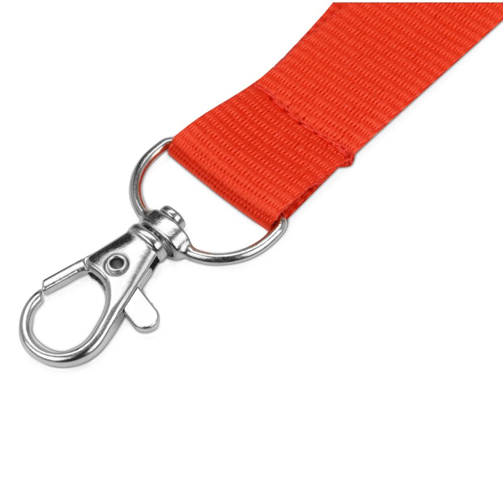 Тесьма с карабином для бейджа "8391", 900x20 мм, красный