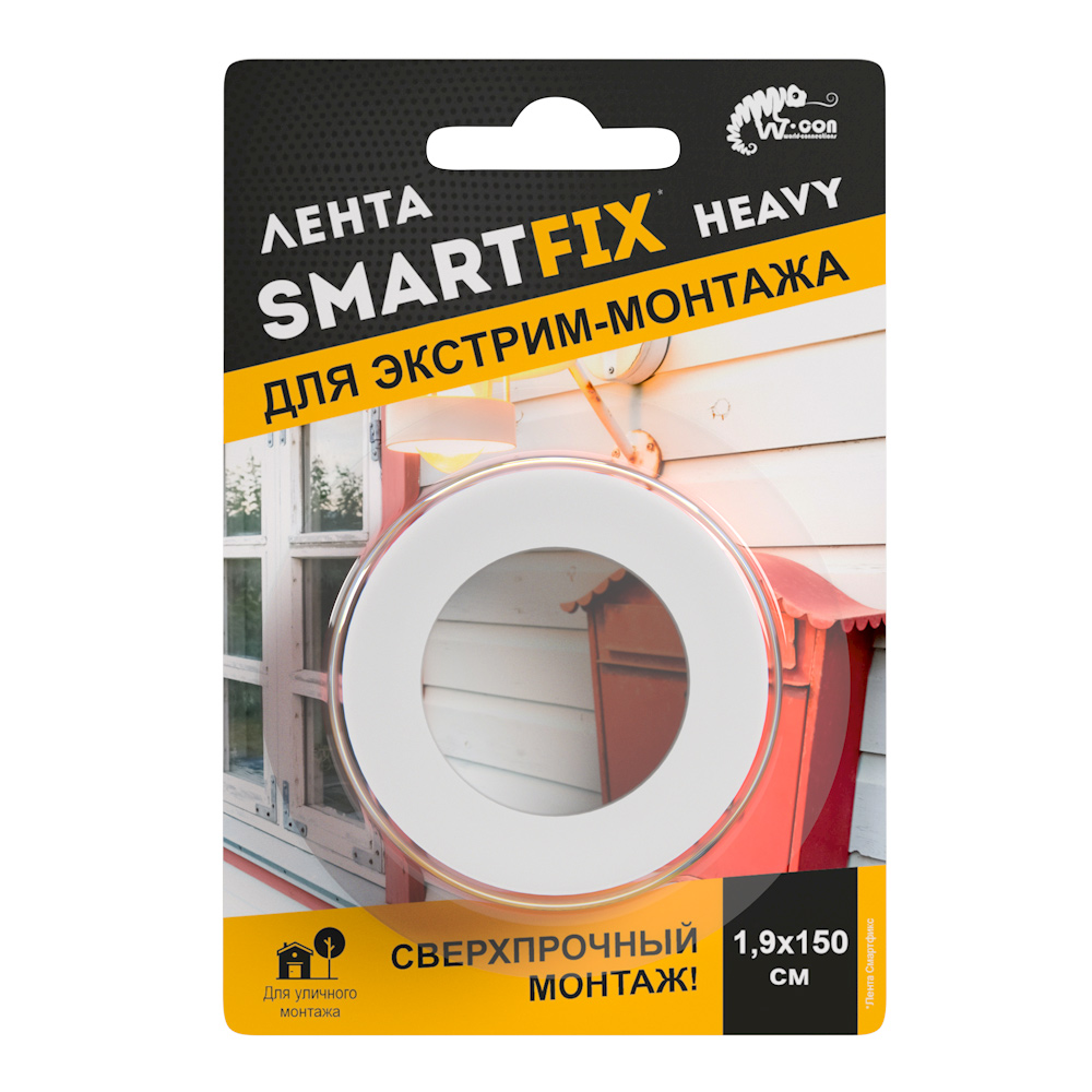 Лента клейкая двусторонняя 19 мм x 1,5 м SmartFix Heavy SFV1915G