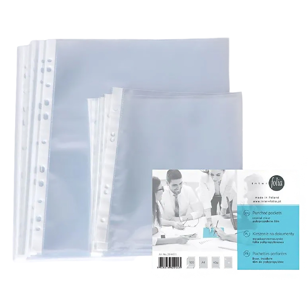 Файл (папка-карман) "Inter-folia", А4, 110 мк, 50 шт., прозрачный - 2