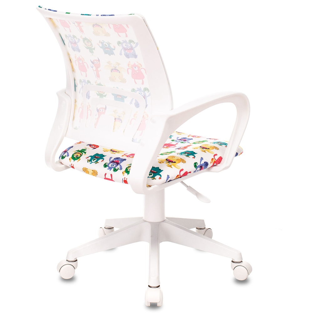Кресло детское Бюрократ BUROKIDS 1W, ткань, пластик, монстры - 5