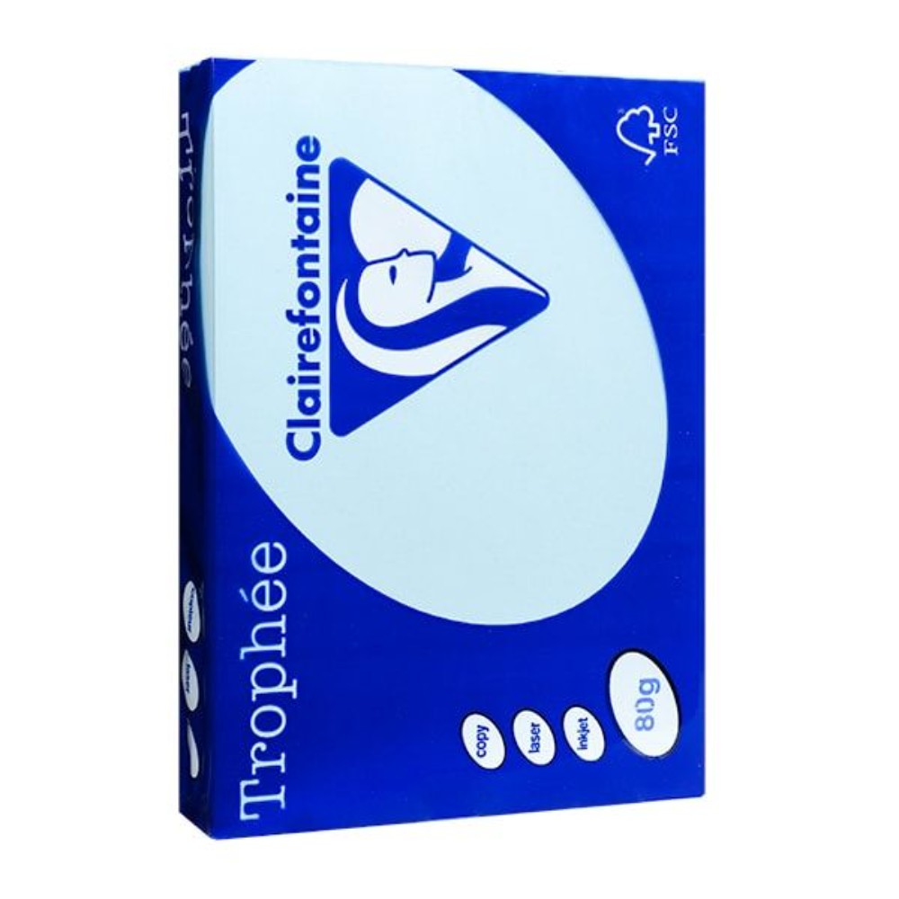 Бумага цветная "Trophée", А4, 500 листов, 80 г/м2, светло-голубой - 2