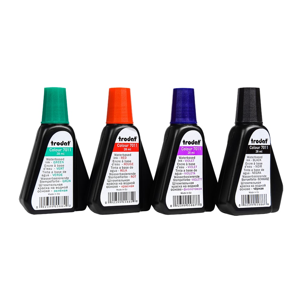 Штемпельная краска "Trodat 7011", 28 мл, красный