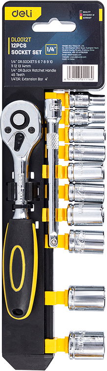 Набор торцевых ключей "Deli" EDL0012T