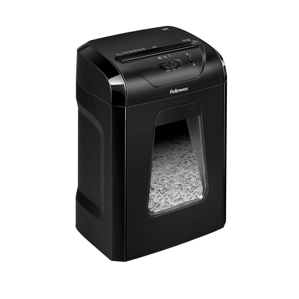 Уничтожитель Fellowes PowerShred 12C, DIN P-4, 4х40мм, 12 листов, 18 литров, Safety Lock