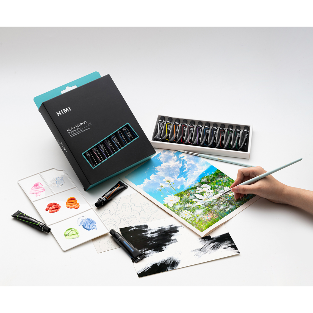 Краски акриловые "Himi.New vision", 18 цветов, тубы - 4