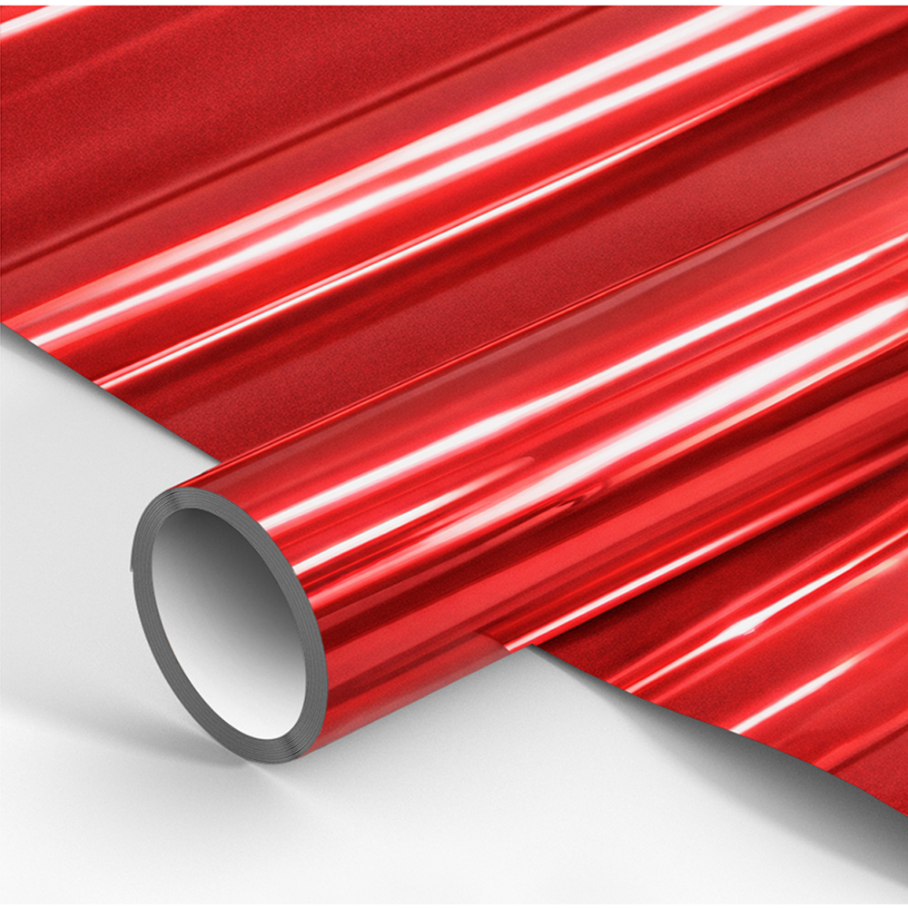 Бумага декоративная в рулоне "Металлик. Красный" , 1х0.7 м, золотистый