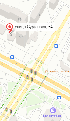 map Минск - Отдел продаж