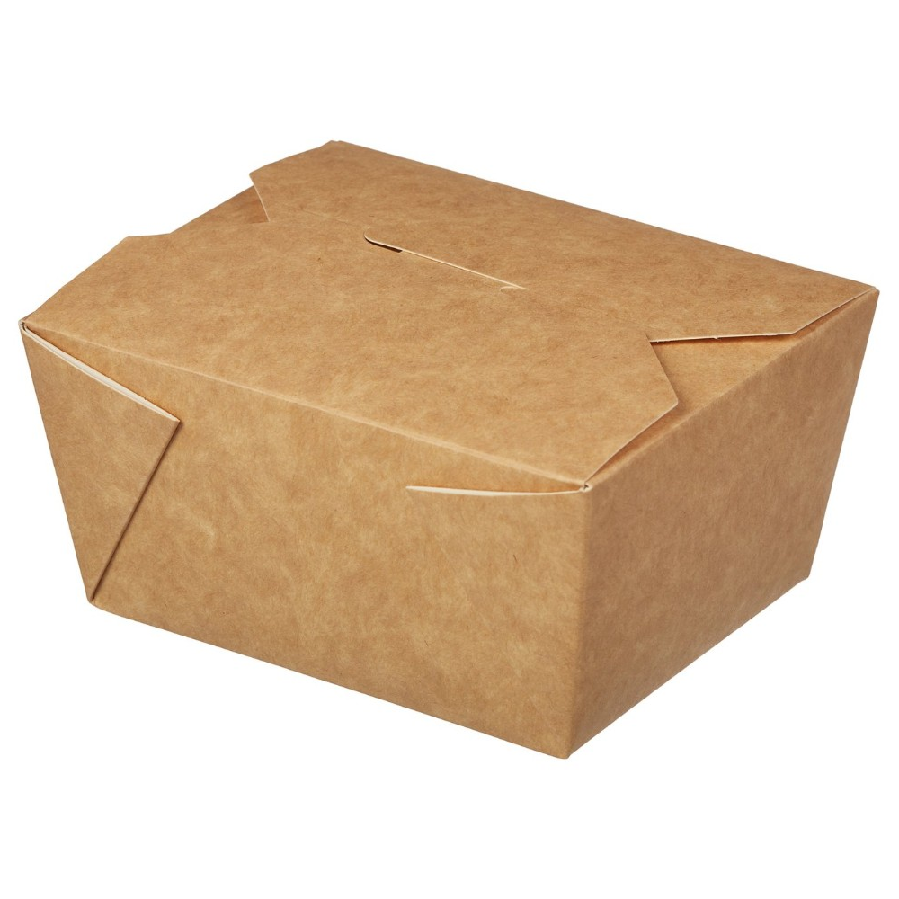 Контейнер бумажный, 600 мл, Fold Box, 130/110х110/90х65, 50 шт, крафт