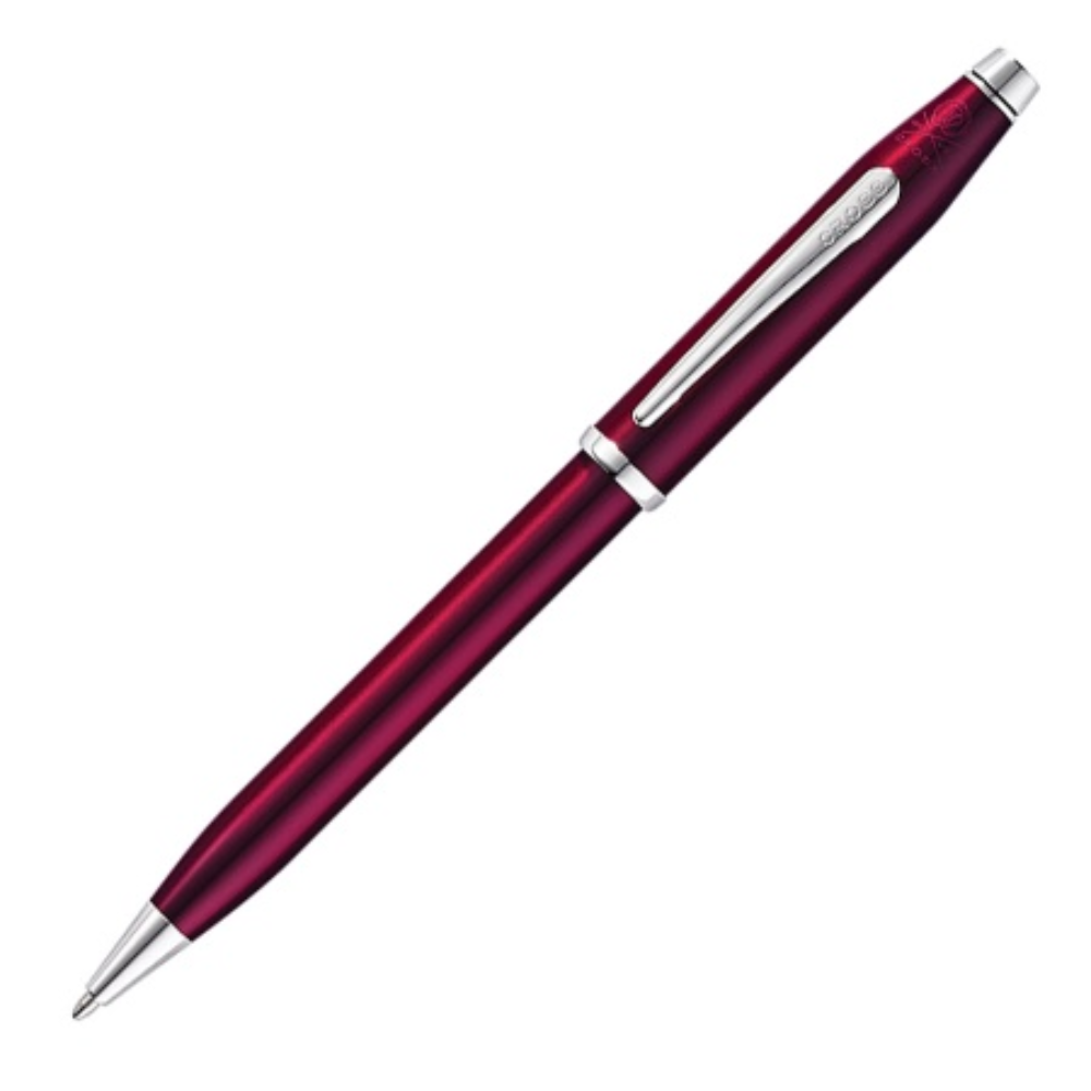 Ручка шариковая "Century II Translucent Plum Lacquer", 0.7 мм, красный, стержень черный