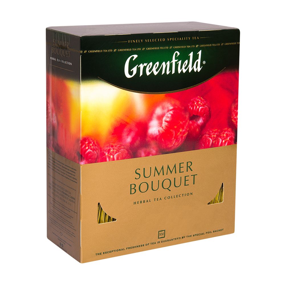 Чайный напиток "Greenfield" Summer Bouquet, 100 пакетиков x2 г, фруктовый, травяной