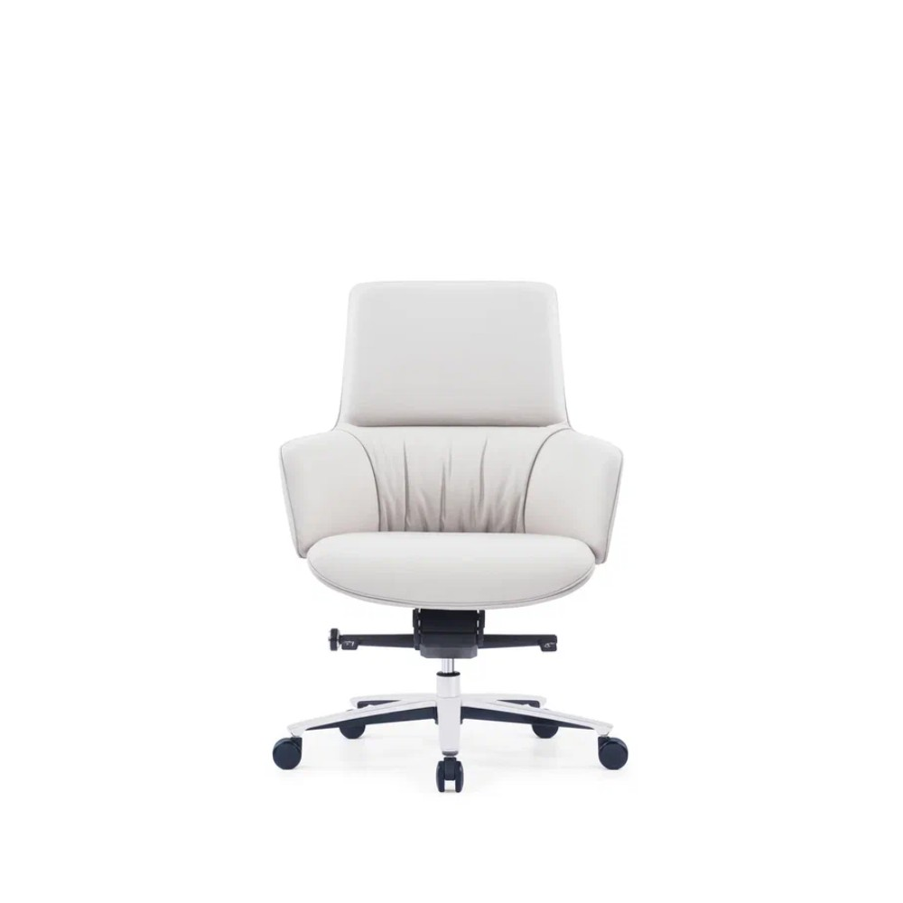 Кресло для руководителя SitZone CH-500B, кожа, алюминий, белый, -30%