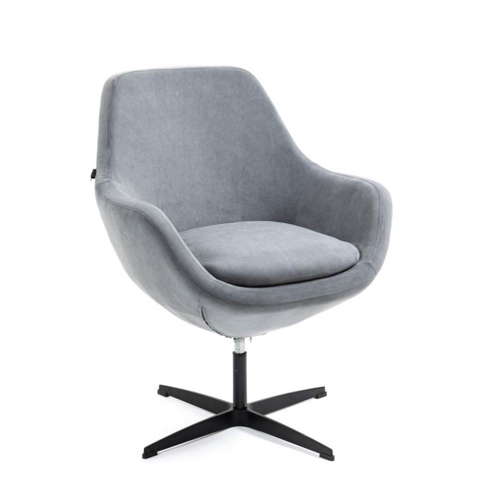 Кресло мягкое EVERPROF Rocky, ткань, серый, металл