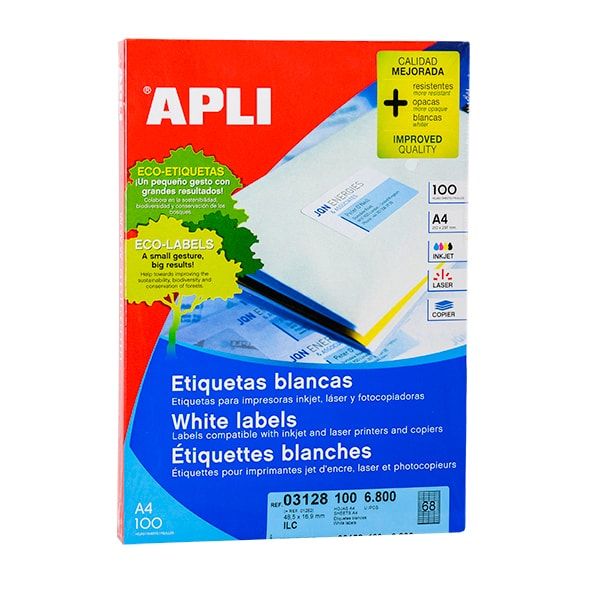 Самоклеящиеся цветные этикетки универсальные "Apli"