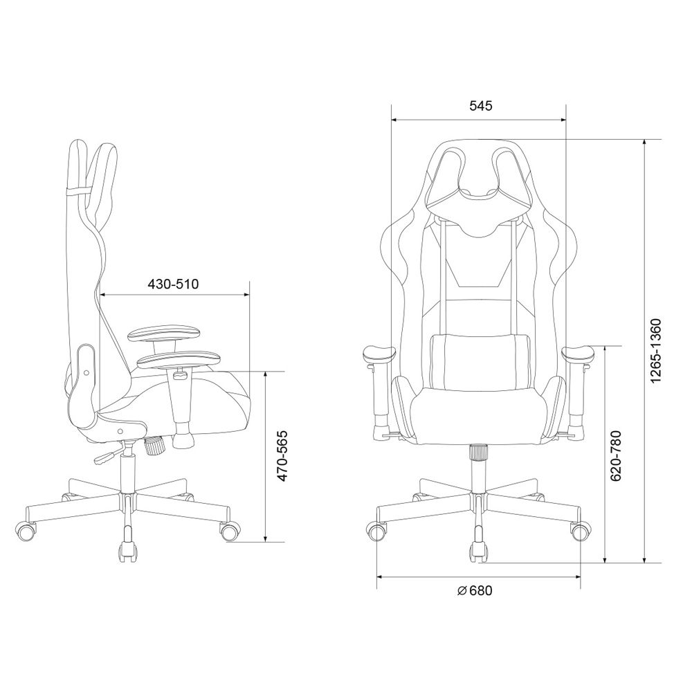 Кресло игровое Бюрократ VIKING KNIGHT Light-10, ткань, металл, темно-коричневый  - 16