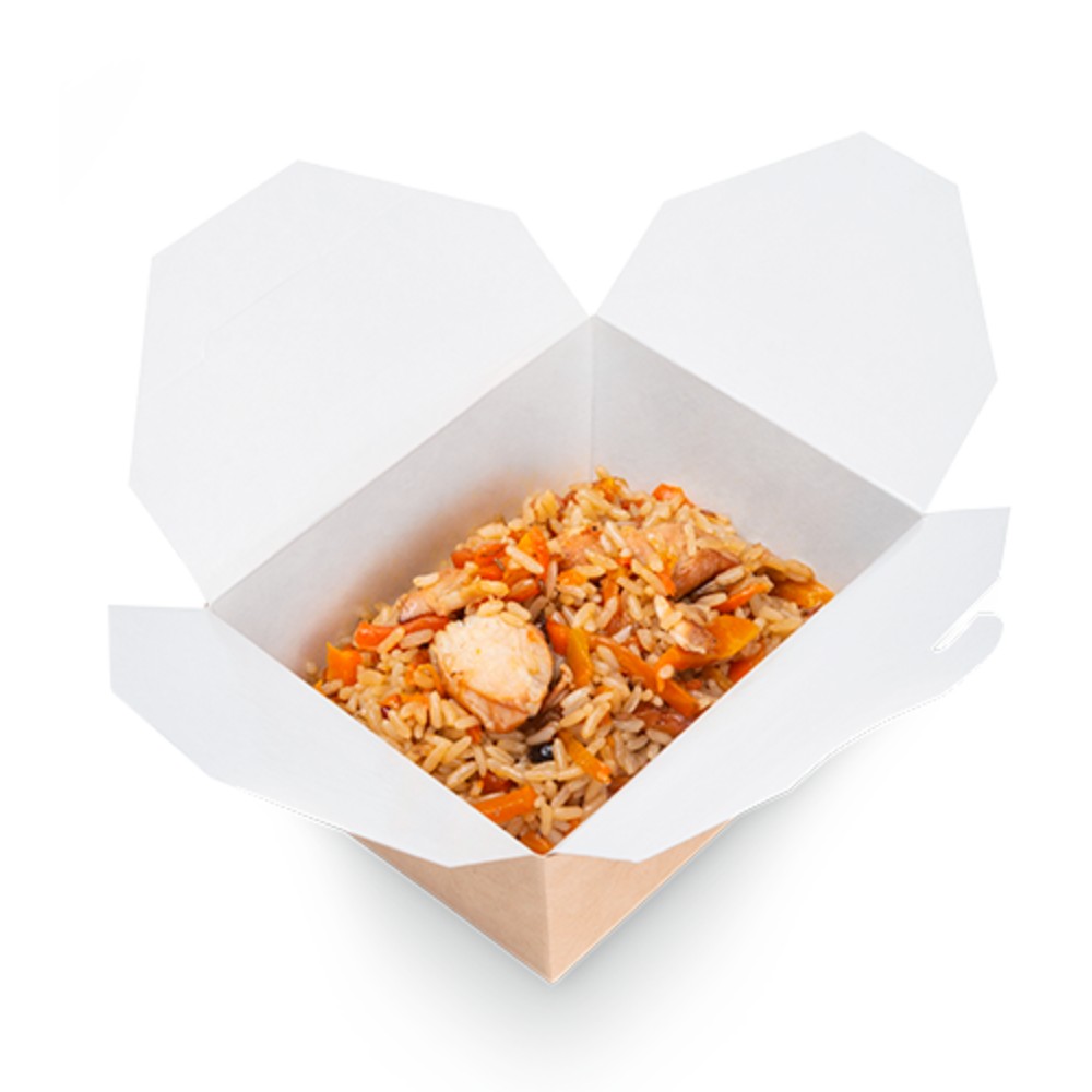 Контейнер бумажный 900 мл, 166/151х132/115х53, 60 шт/упак, крафт - 4