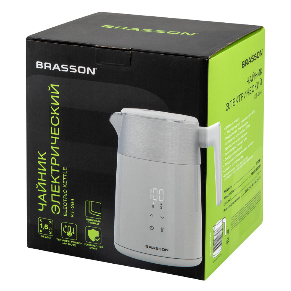 Электрочайник Brasson "KT-264", белый - 9