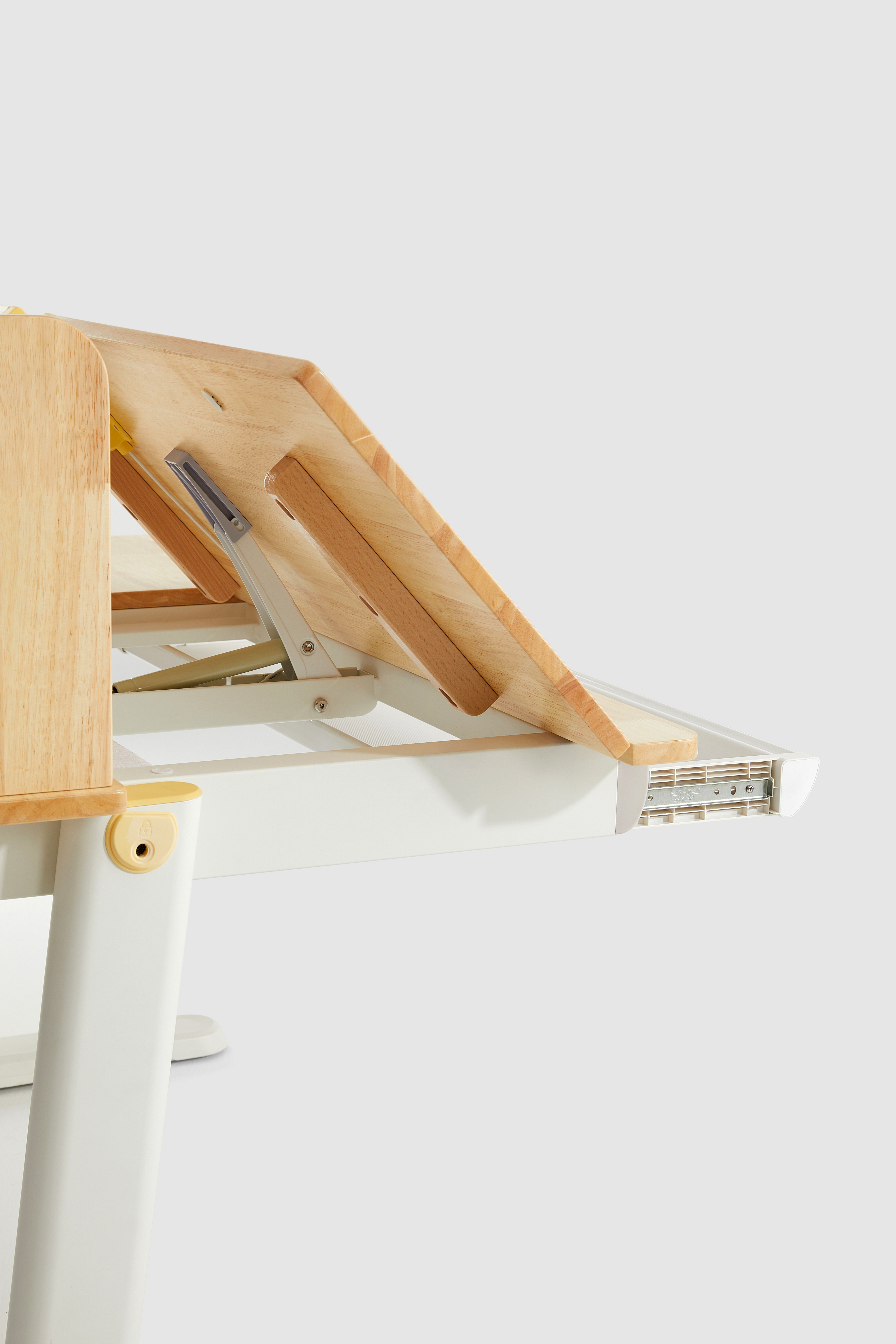 Стол Ergosmart регулируемый Galleon, 1200х700х(520-760) мм, гевея, с книжной полкой - 15