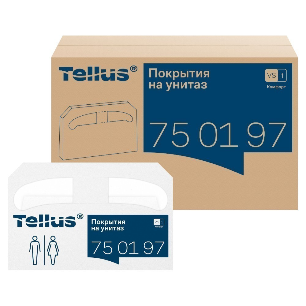 Покрытия бумажные индивидуальные на унитаз Tellus Комфорт