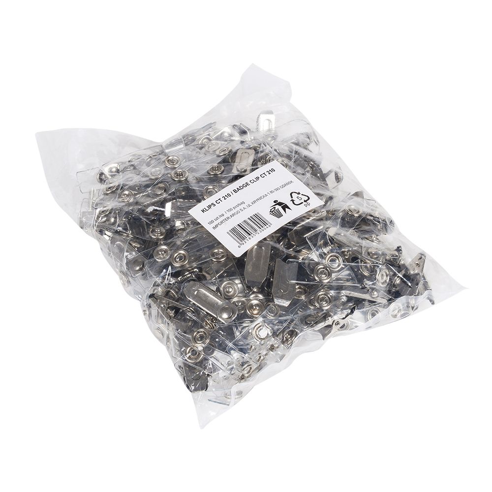 Клипсы для бейджа на ремешке Argo "CT210", прозрачный