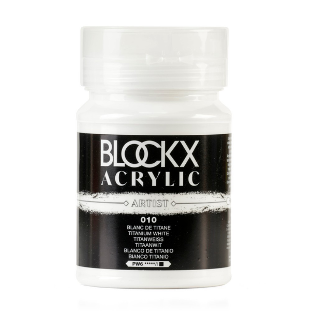 Краски акриловые "Blockx", 010 белила титановые, 500 мл